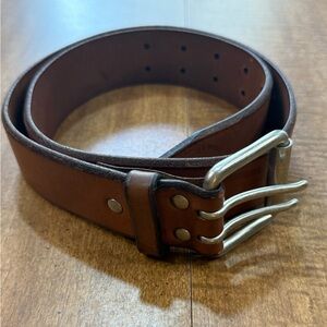 Vintage Relic by Fossil Octane Men's Leather Belt Size 30 Brown Double Prong